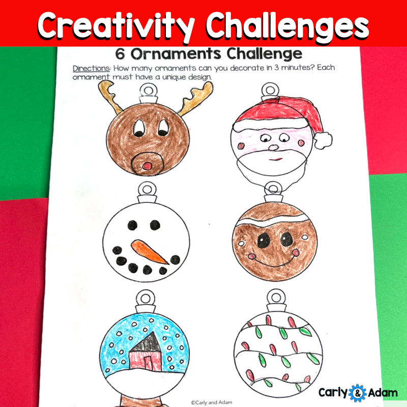 Christmas Creativity Challenges with Hanukkah Winter Holidays Finish the Picture Activities