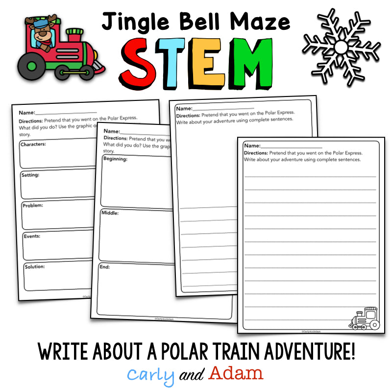 Polar Express Jingle Bell Maze Christmas STEM Activity