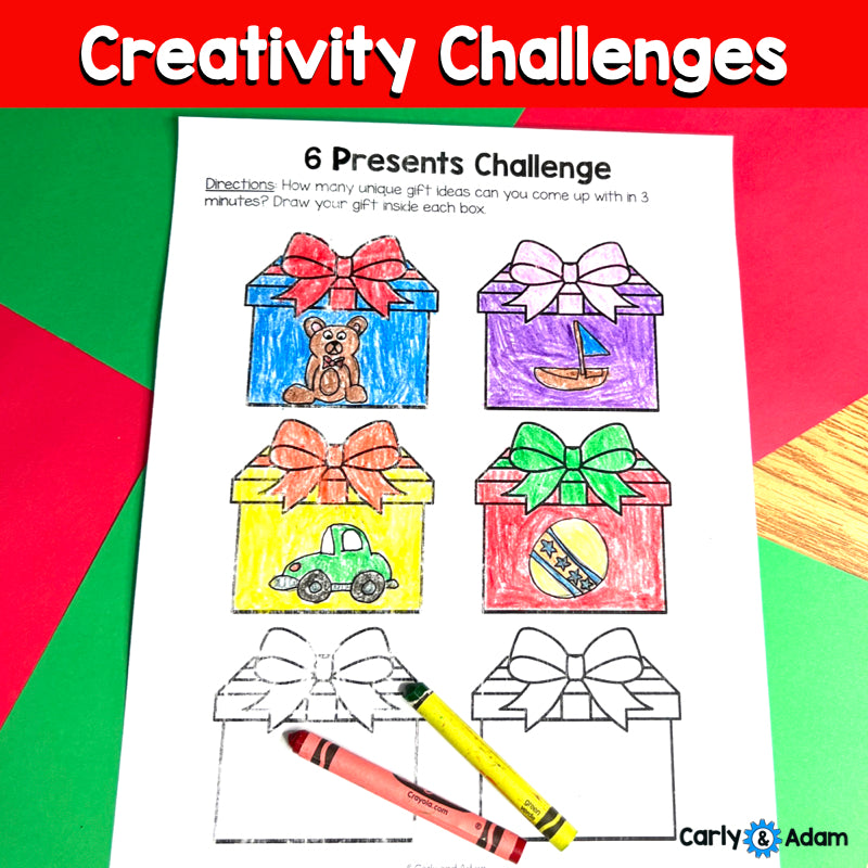 Christmas Creativity Challenges with Hanukkah Winter Holidays Finish the Picture Activities