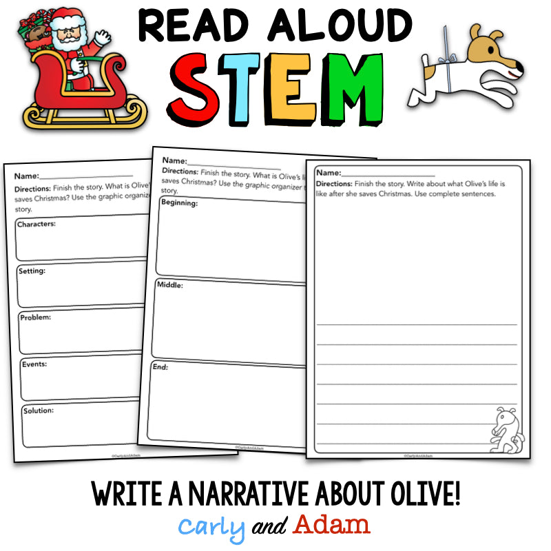 Olive The Other Reindeer Christmas READ ALOUD STEM™ Activity