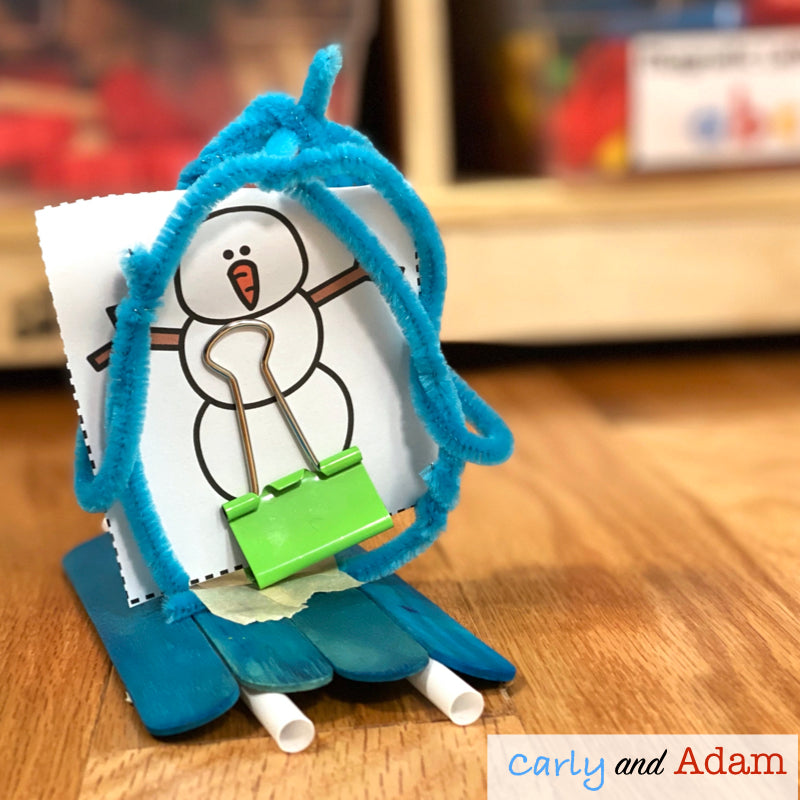 Snowmen at Night Winter READ ALOUD STEM Activity