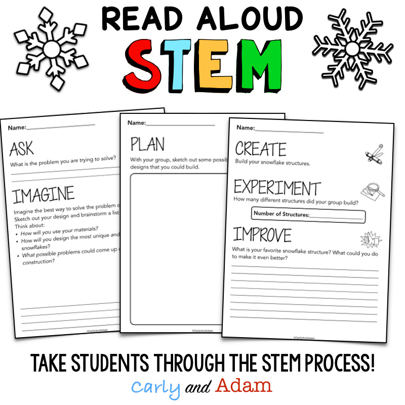 Snowflake Bentley Winter READ ALOUD STEM Activity