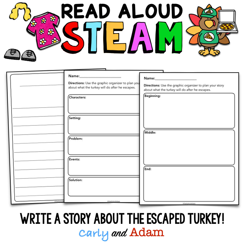 Turkey Trouble Thanksgiving READ ALOUD STEAM™ Activity