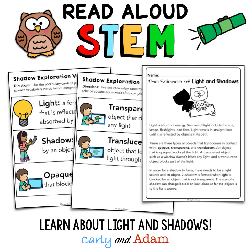 Owl Moon READ ALOUD STEM™ Activity Light and Shadows Investigation