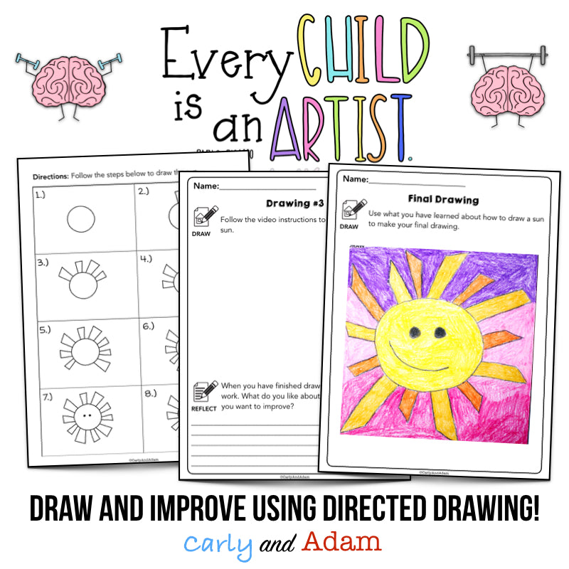 Sky Color Directed Drawing Growth Mindset STEAM Activity