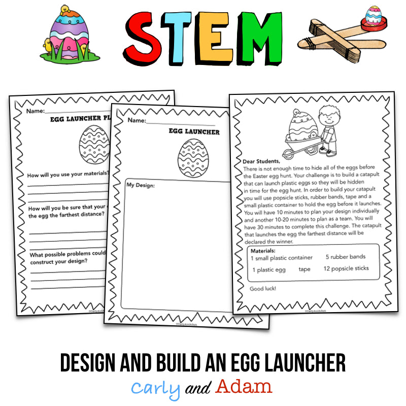 Plastic Egg Launcher Easter STEM Activity