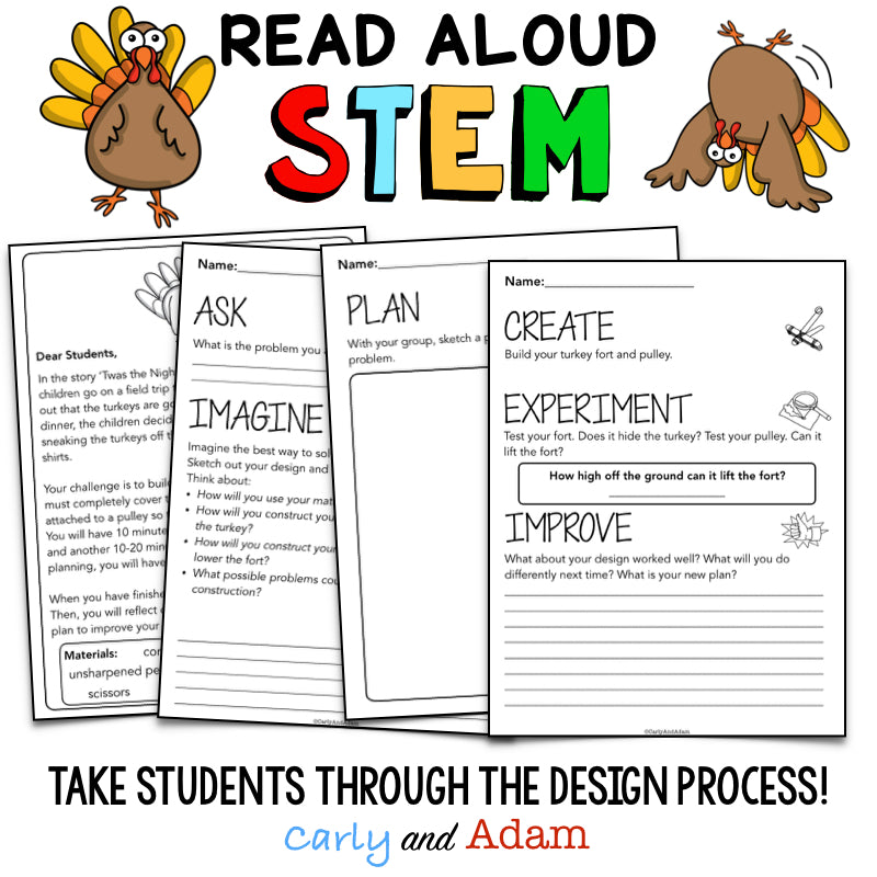 Twas the Night Before Thanksgiving READ ALOUD STEM™ Activity