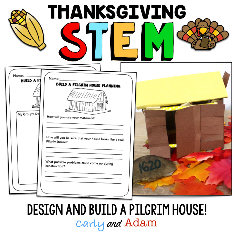 Build a Pilgrim House Thanksgiving STEM Activity