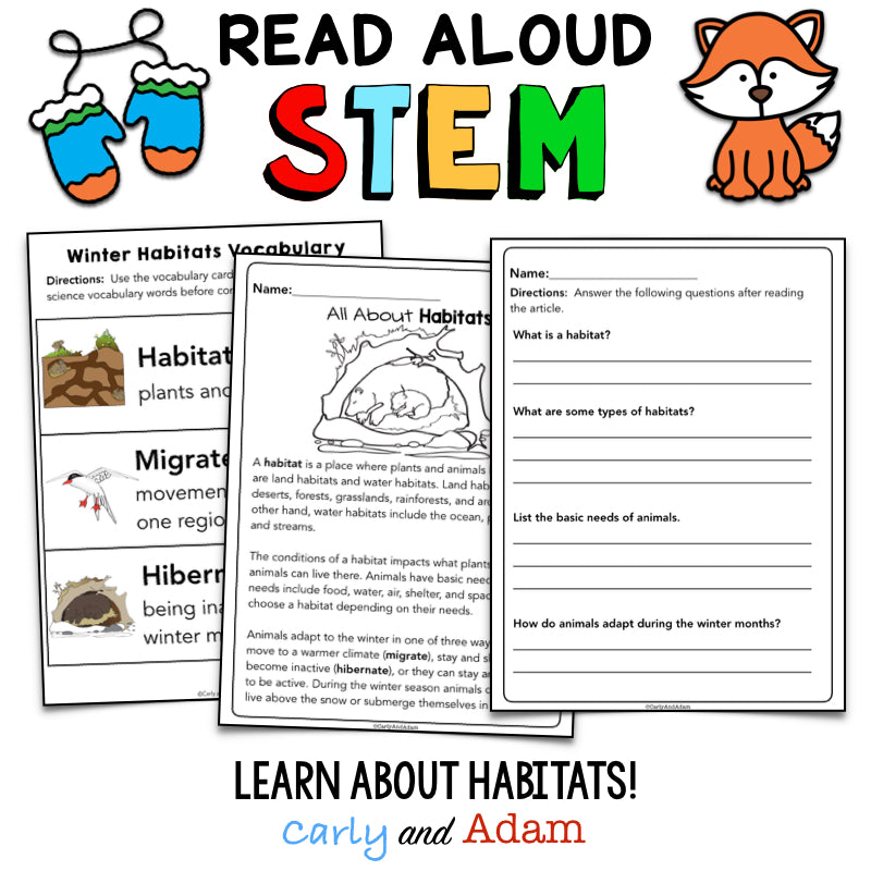 The Mitten Winter READ ALOUD STEM™ Activity