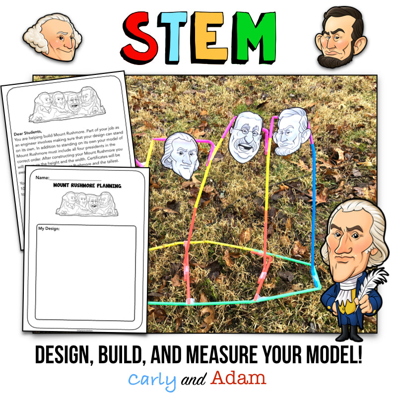 Mount Rushmore Presidents Day STEM Activity Engineering US History