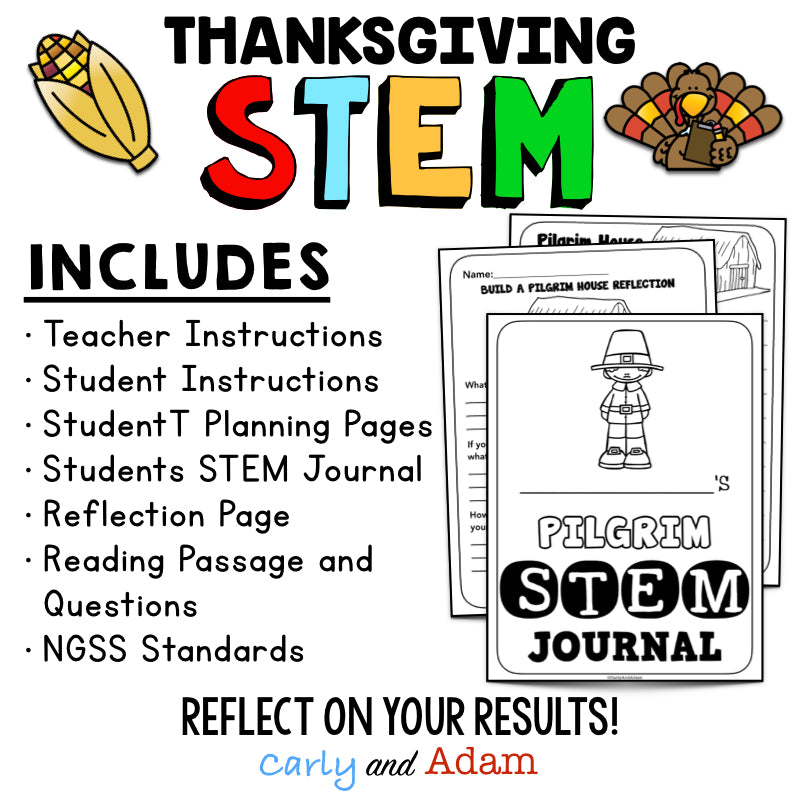 Build a Pilgrim House Thanksgiving STEM Activity