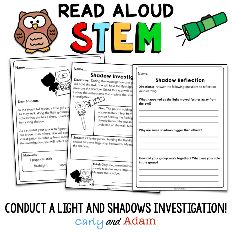 Owl Moon READ ALOUD STEM™ Activity Light and Shadows Investigation