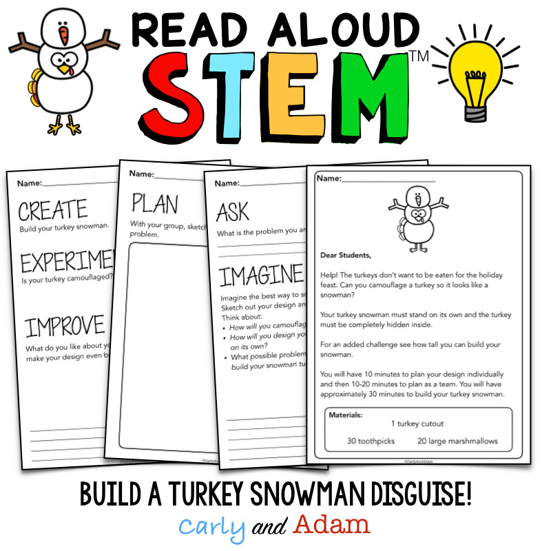 Turk and Runt Disguise a Turkey Thanksgiving READ ALOUD STEM™ Activity