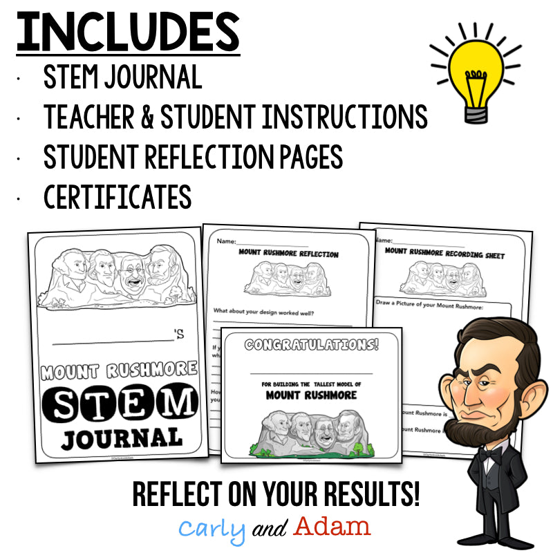 Mount Rushmore Presidents Day STEM Activity Engineering US History