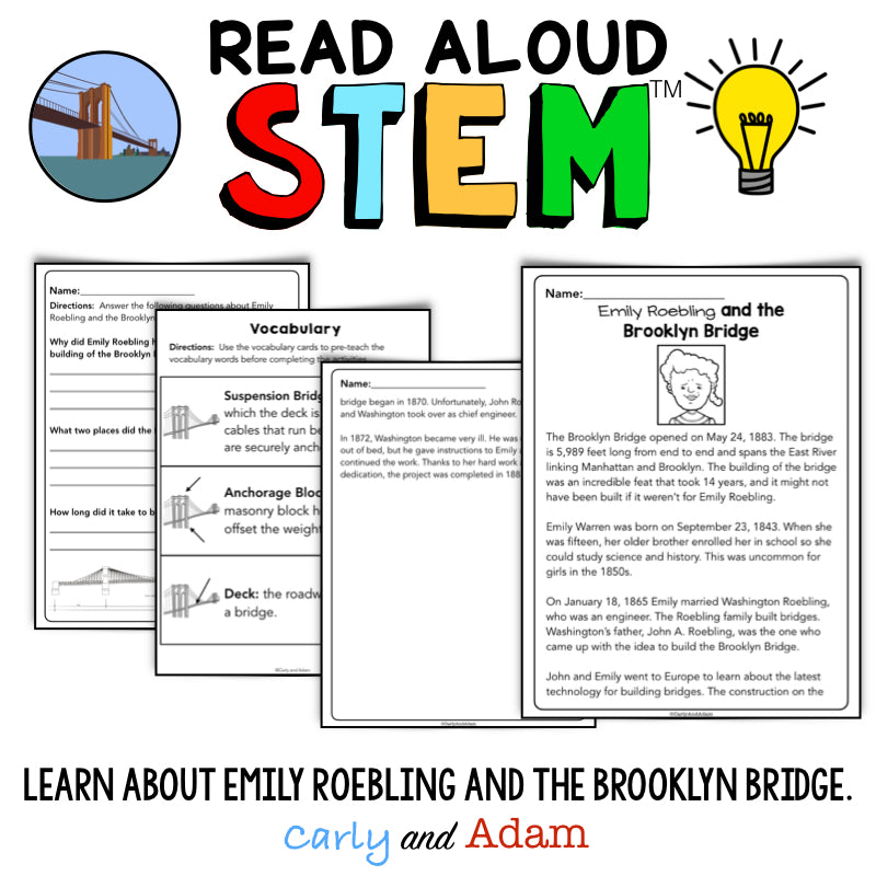 Emily Roebling Secret Engineer Women's History Month STEM Activity