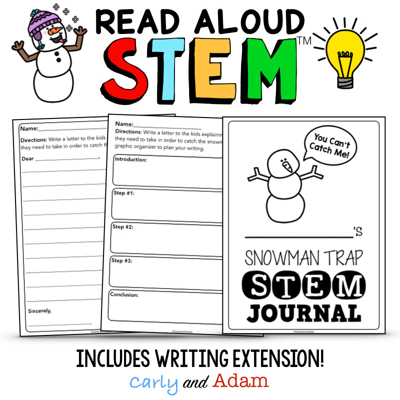 How to Catch a Snowman Winter READ ALOUD STEM Activity