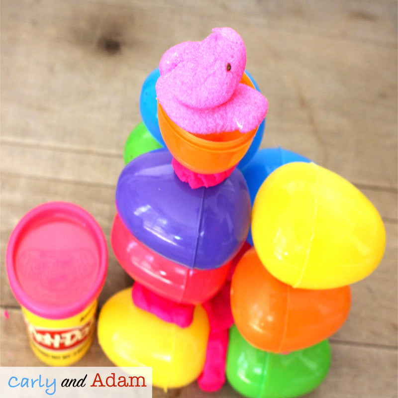 Easter Plastic Egg Tower STEM Activity