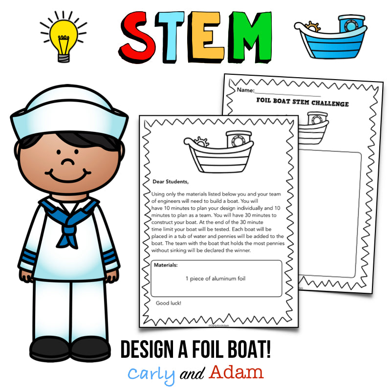 Foil Boat Team Building Activities STEM Ice Breaker Sink or Float Experiment