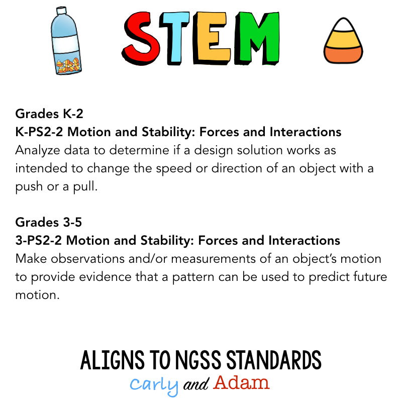 Candy Corn Water Bottle Flipping Fall STEM Activity