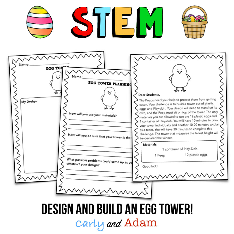 Easter Plastic Egg Tower STEM Activity