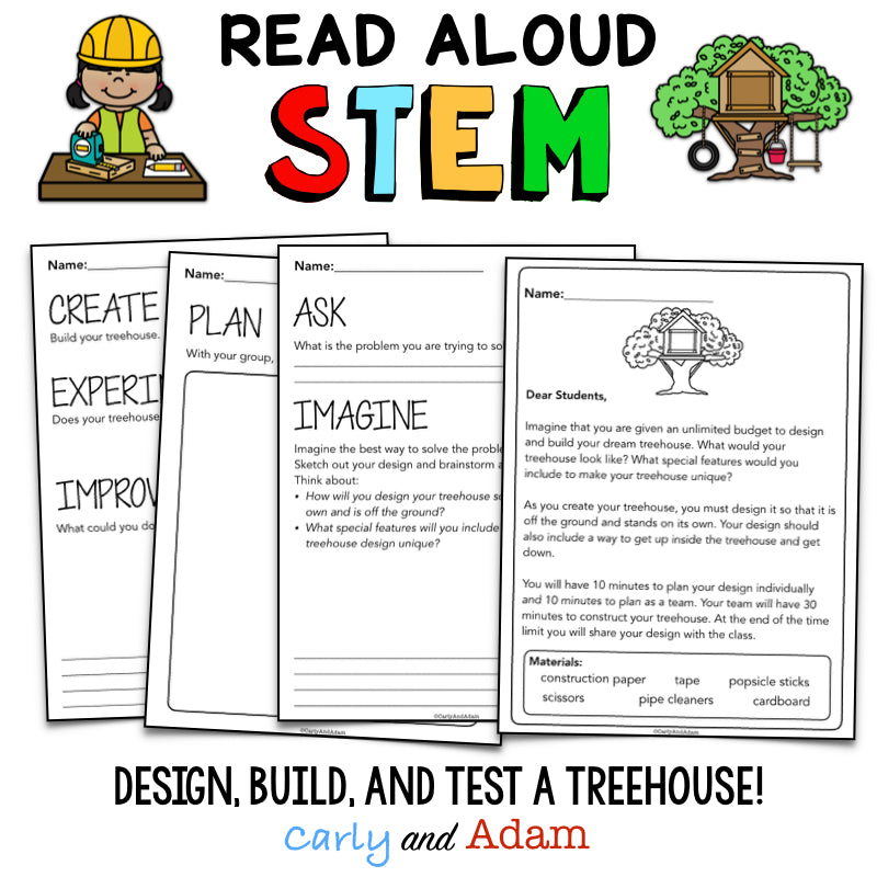 Everything You Need for a Treehouse READ ALOUD STEM Activity