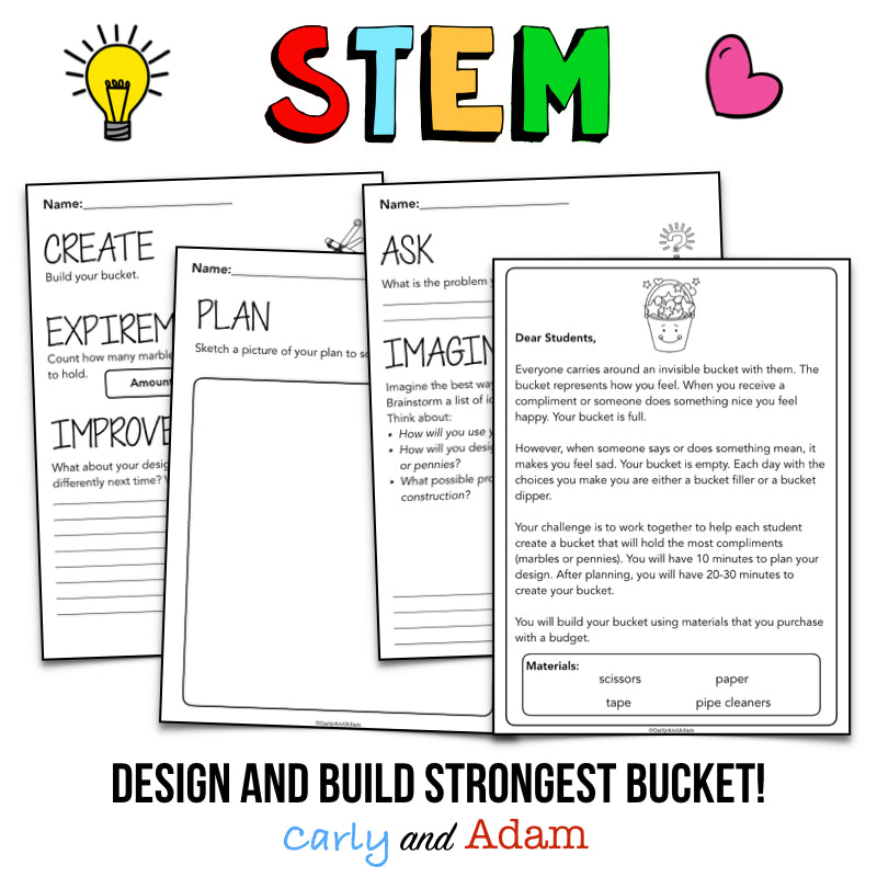 Bucket Filler Read Aloud STEM Activity