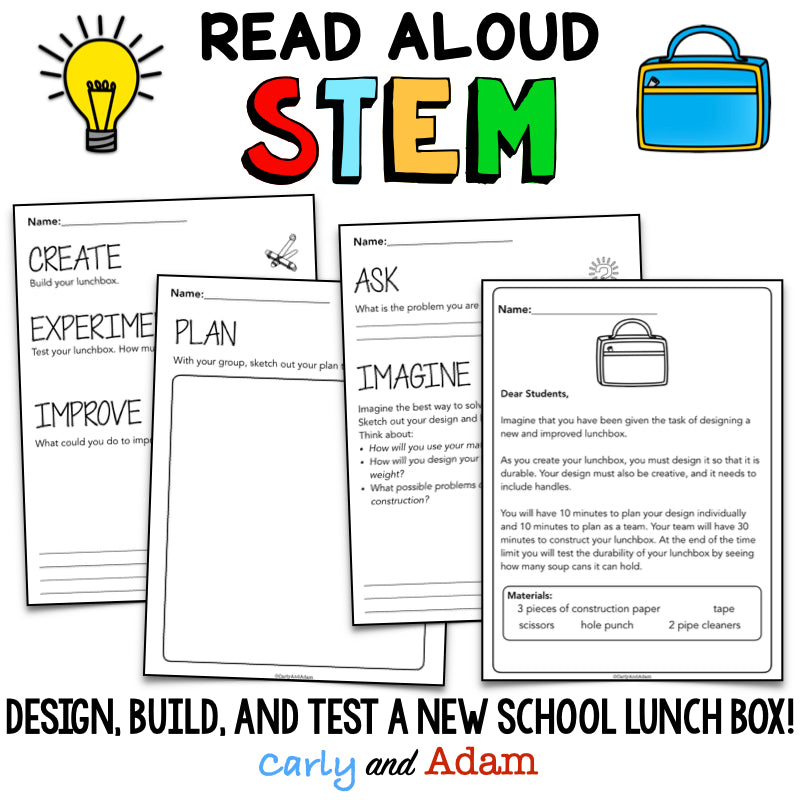 First Day Jitters Activity Back to School READ ALOUD STEM Book Activities