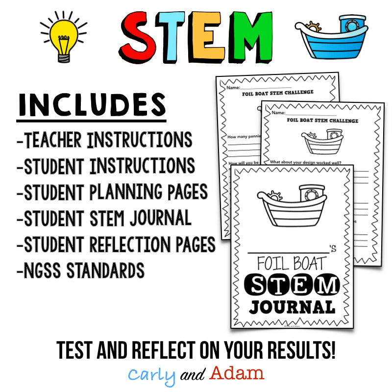 Foil Boat Team Building Activities STEM Ice Breaker Sink or Float Experiment
