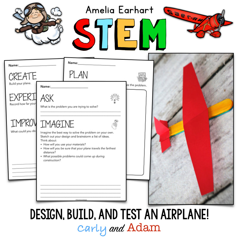 Amelia Earhart Build an Airplane READ ALOUD STEM™ Activity