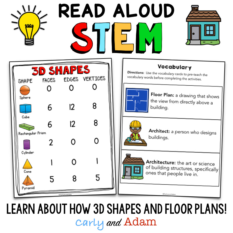 If I Built a House READ ALOUD STEM Activity 3D Shapes