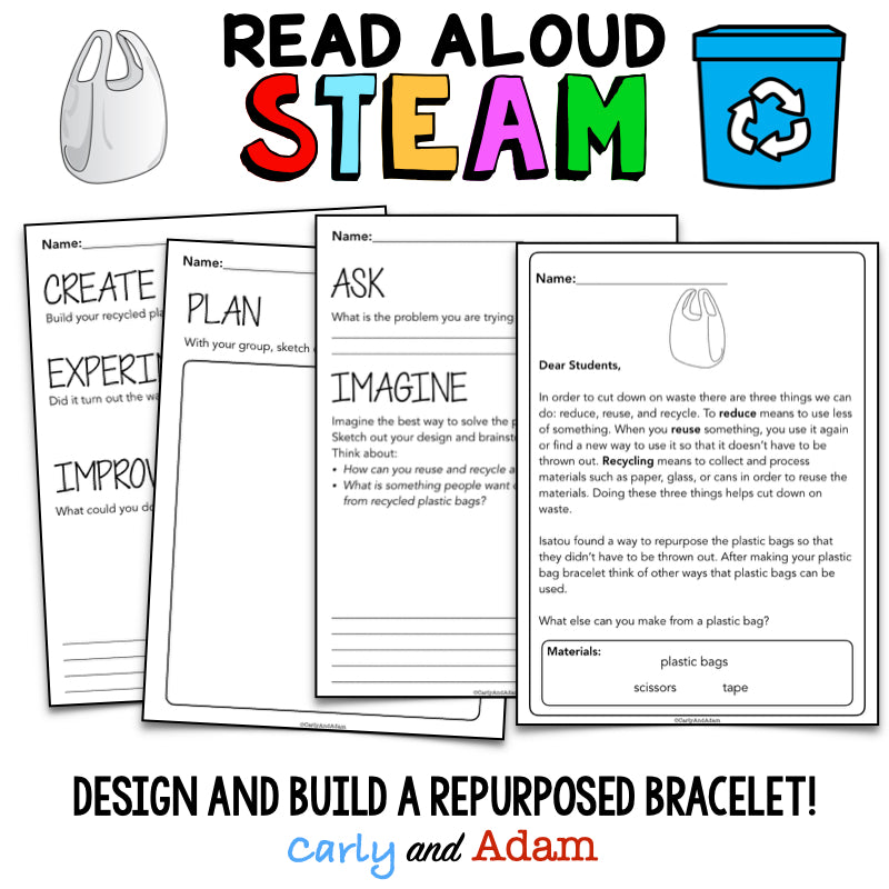 One Plastic Bag Recycling Read Aloud STEM Challenge Earth Day Activity