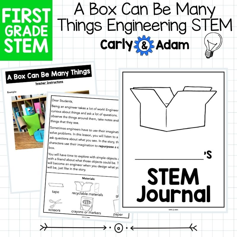 A Box Can Be Many Things 1st Grade Engineering STEM Activity