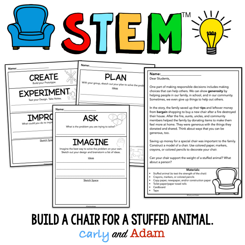 A Chair for My Mother Responsible Decision Making SEL STEM Activity