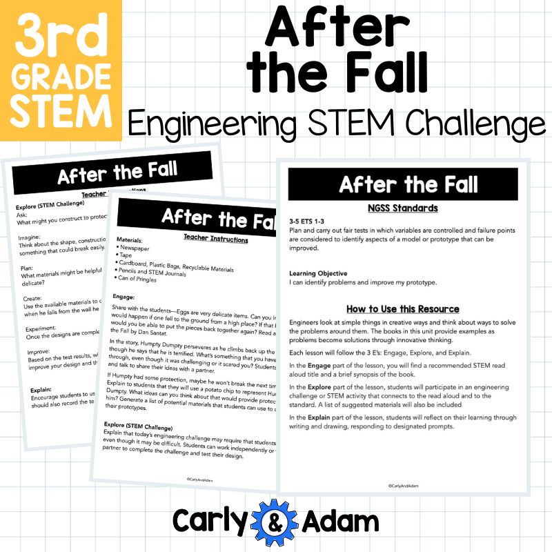 After the Fall Chip Drop 3rd Grade Engineering STEM Activity