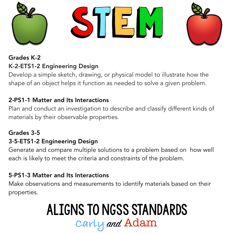 Apple Boat Builder STEM Activity Apple Sink or Float Science Experiment