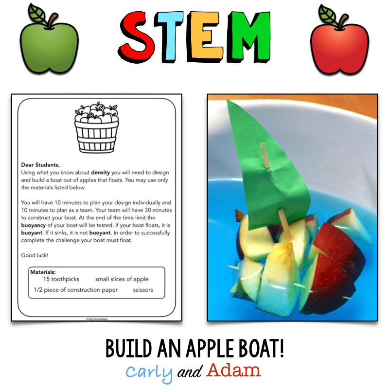 Apple Boat Builder STEM Activity Apple Sink or Float Science Experiment