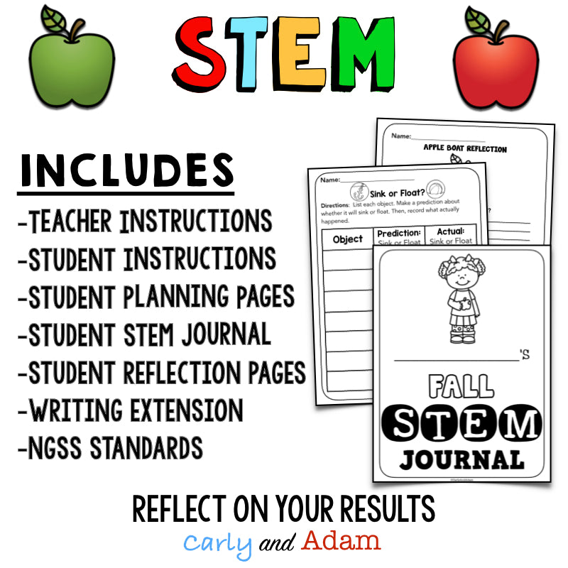 Apple Boat Builder STEM Activity Apple Sink or Float Science Experiment