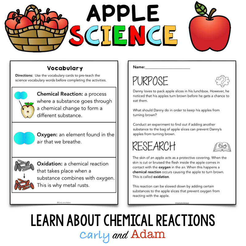 Apple Preserving Science Experiment Activity