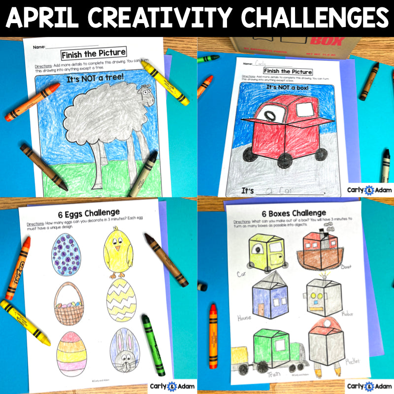 Spring Creativity Challenges Earth Day, April Morning Work, Sub Plans, Brain Breaks, Sub Plans