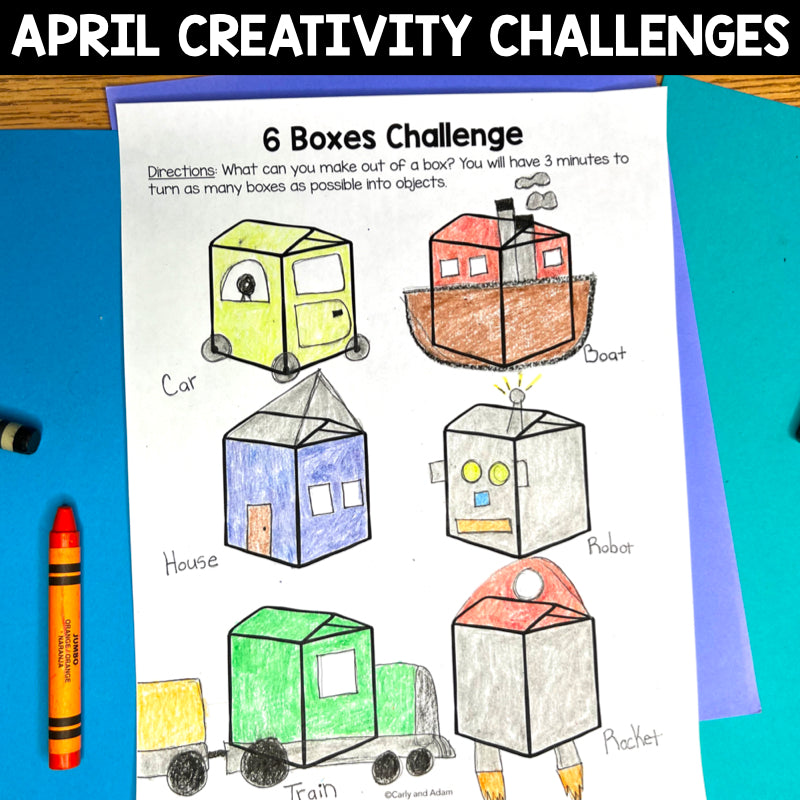 Spring Creativity Challenges Earth Day, April Morning Work, Sub Plans, Brain Breaks, Sub Plans