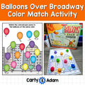 Thanksgiving Balloons Over Broadway Color Match Kindergarten and Pre-K Lesson