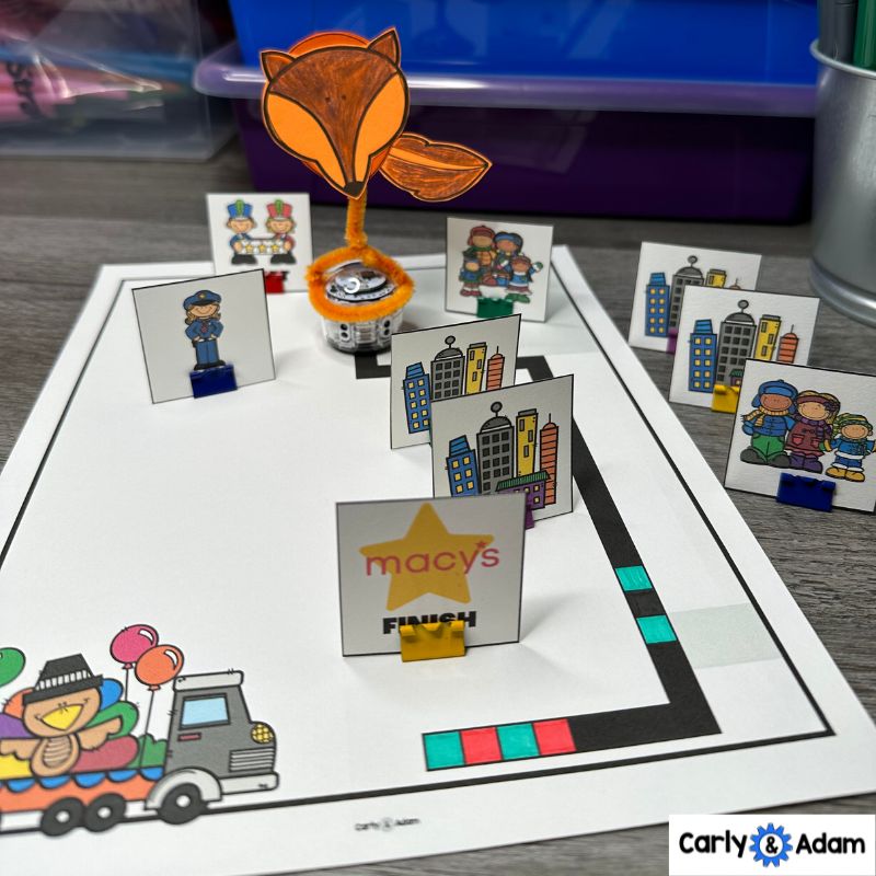 Balloons Over Broadway Thanksgiving READ ALOUD STEM Coding with Ozobots