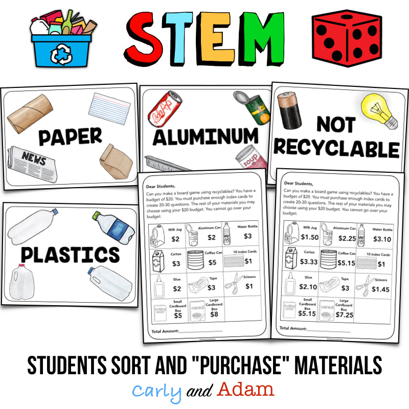 Build a Board Game Recycling Earth Day STEM Challenge