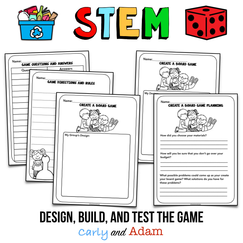 Build a Board Game Recycling Earth Day STEM Challenge