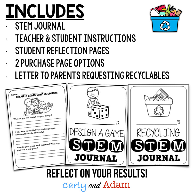 Build a Board Game Recycling Earth Day STEM Challenge