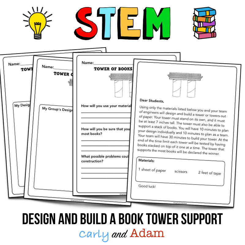 Book Tower STEM Activity