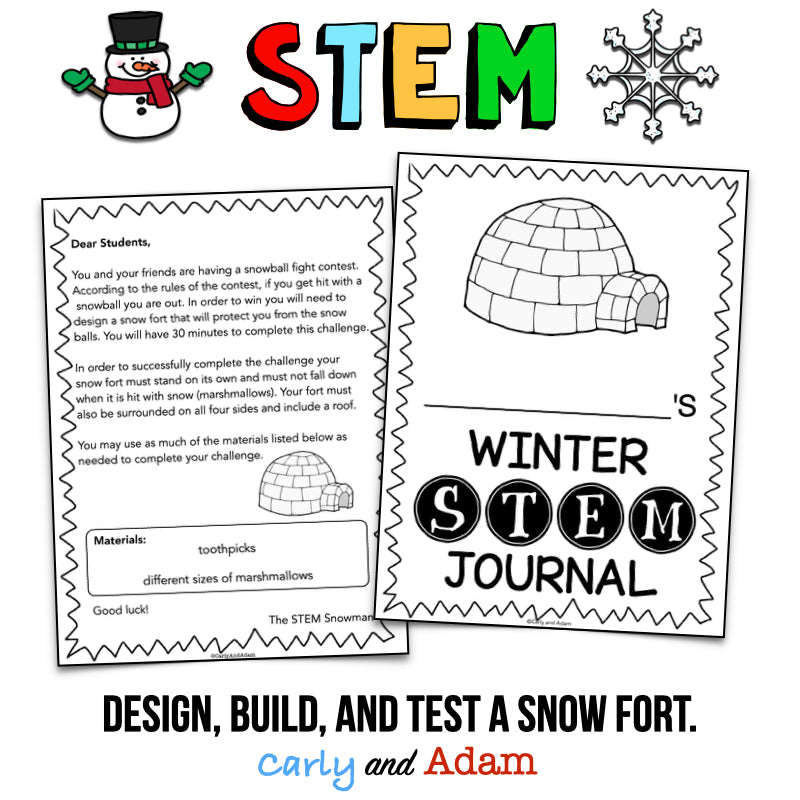 Build a Marshmallow Snow Fort Winter STEM Activity