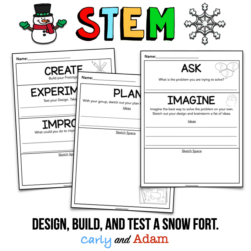 Build a Marshmallow Snow Fort Winter STEM Activity