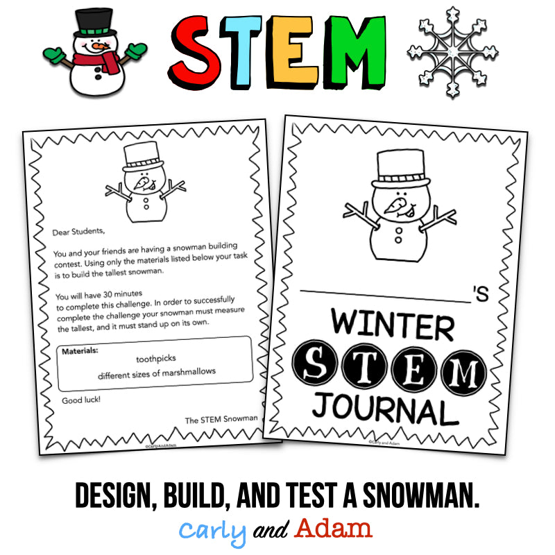 Build a Marshmallow Snowman Winter STEM Activity