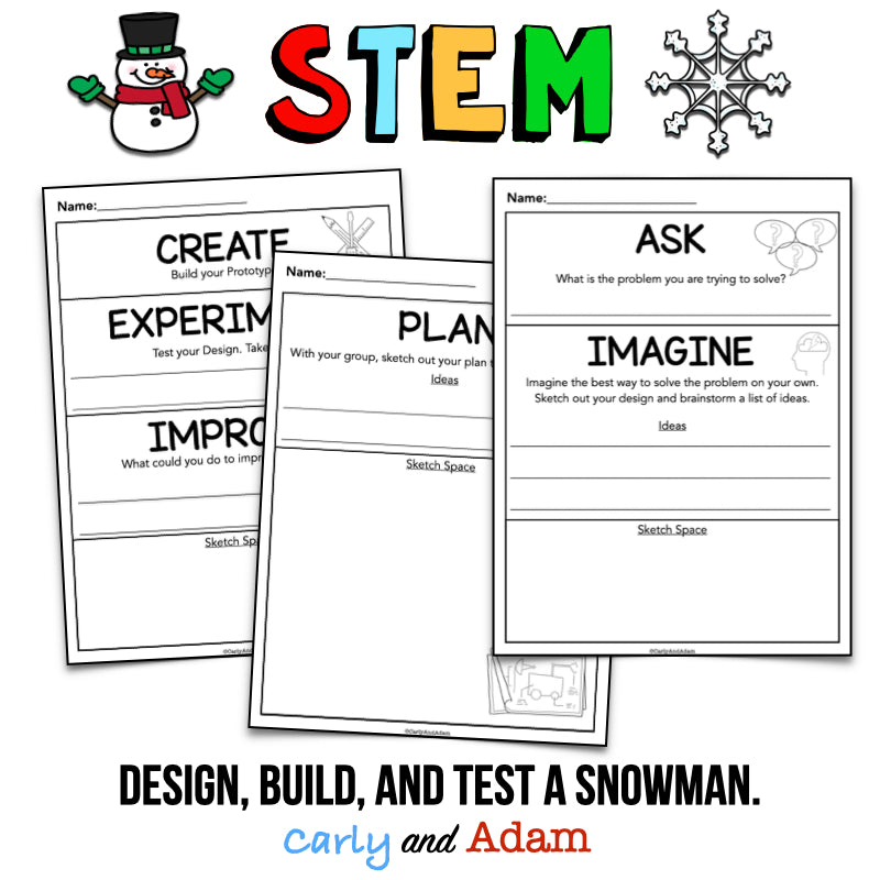 Build a Marshmallow Snowman Winter STEM Activity